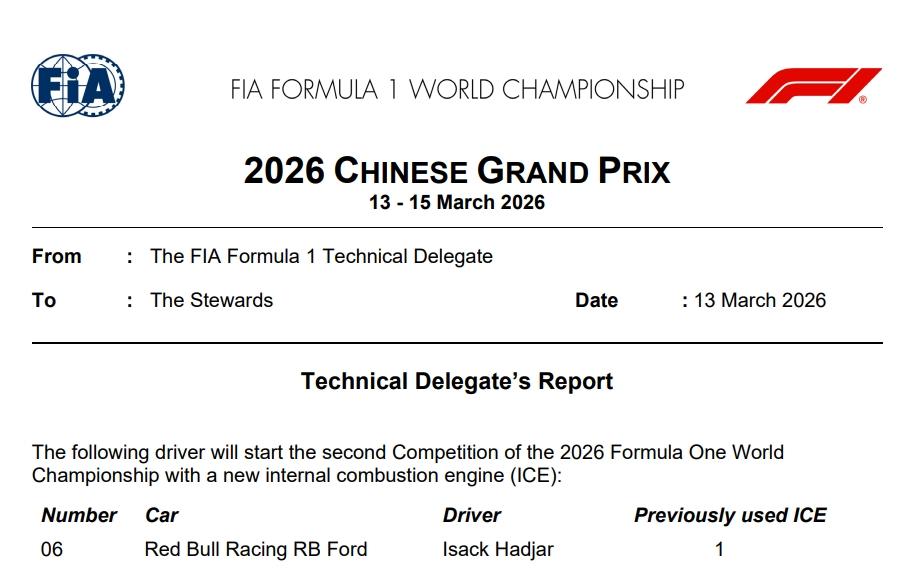 FP1 Cina | Allarme affidabilità Red Bull: Hadjar cambia l'intera Power Unit a Shanghai