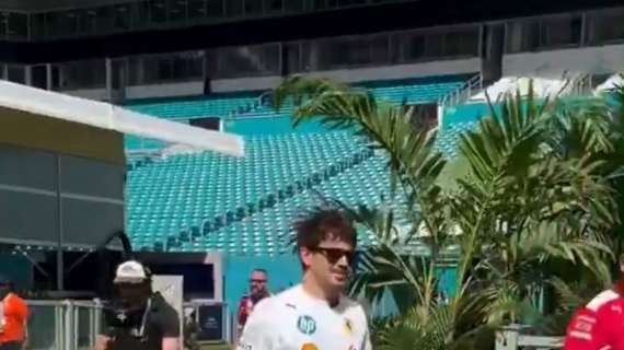 F1 | Ferrari, Leclerc sotto il sole di Miami: l'arrivo in pista