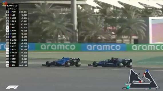 Formula 1 / Test Bahrain, Alonso attacca e sorpassa Hamilton: l'inglese sorpreso