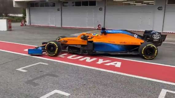 F1 / Barcellona: scende in pista la McLaren MCL35 di Norris