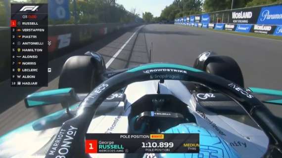 F1 | Qualifiche Canada, Russell pole a sorpresa! Verstappen 2°. Leclerc 8° furioso con Hadjar