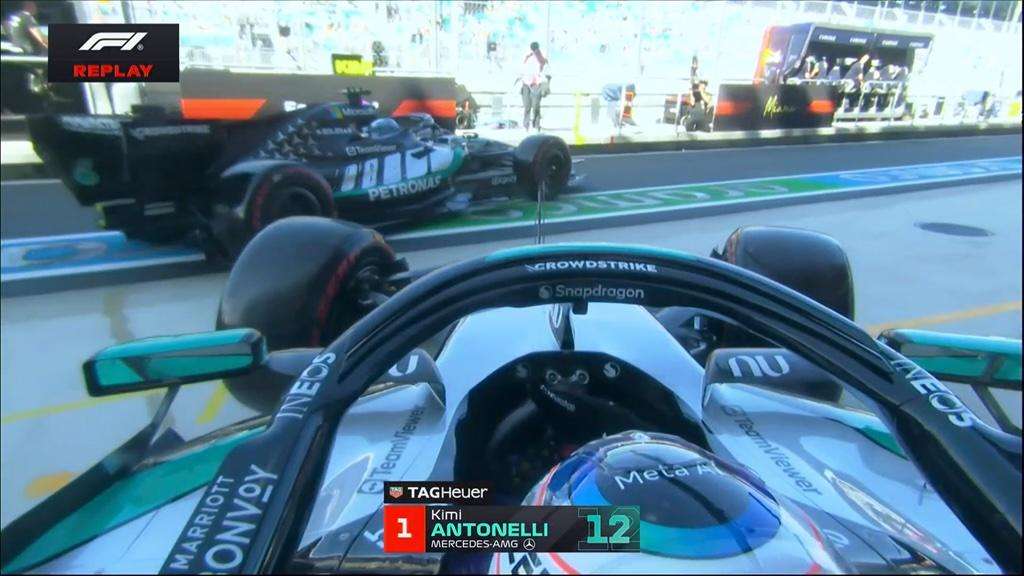 F1 | Tensione Mercedes a Miami: Russell sfiora Antonelli in pit lane