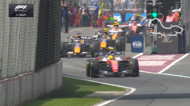 F1 | Sky, Vanzini: i ringraziamenti e la carica di Carlo nelle FP1 (con canzone)