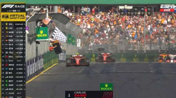F1 | Australia, doppietta Ferrari: Sainz 1°, Leclerc, 2°, Melbourne è Rossa!