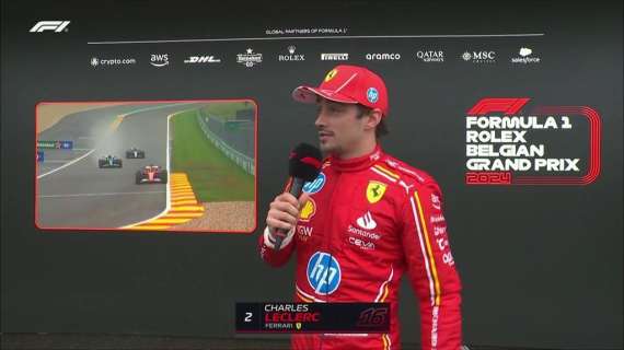 F1 | Ferrari, Leclerc 1°: "Inaspettata, con l'asciutto siamo da 5° posto. Domani..."