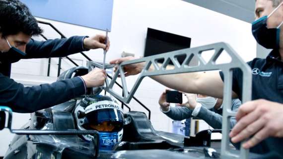 Formula 1 / Mercedes W12, ecco Bottas alla prova sedile