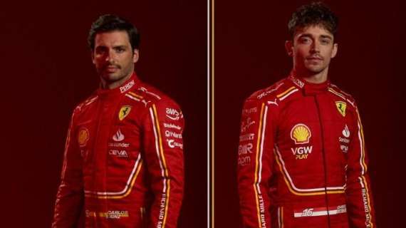 F1 | Tute Ferrari 2024 Leclerc-Sainz: domina il rosso, scompare il nero
