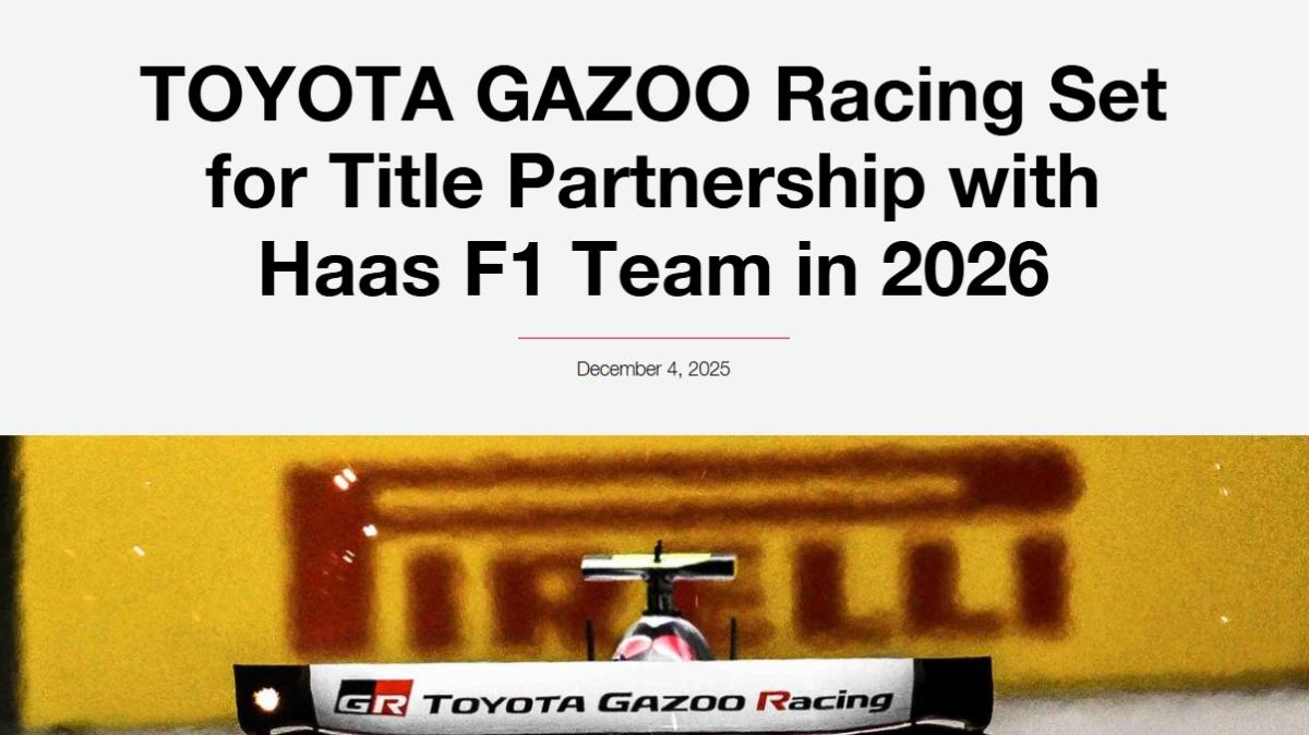 Nasce TGR Haas F1 Team: accordo storico con Toyota dal 2026