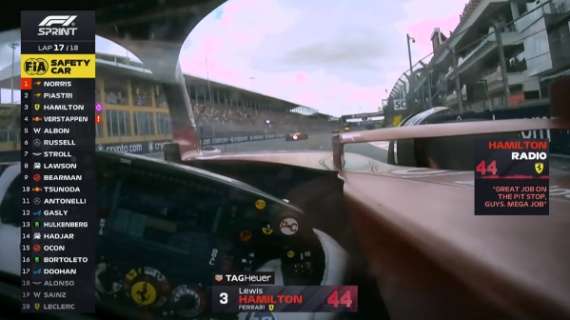 F1 | Sprint Race Miami, Hamilton 3° esulta in radio: "Mega lavoro"