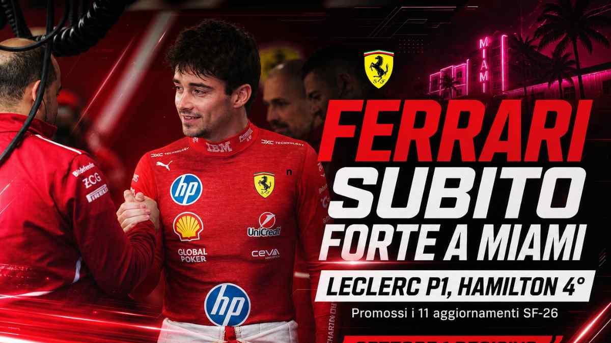 F1 | Miami, la nuova Ferrari convince subito: Leclerc 1° nelle FP. L'analisi