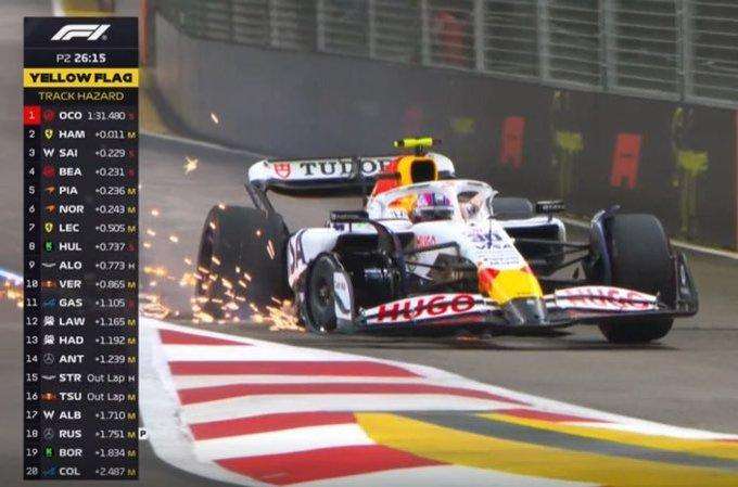 F1, FP2 Singapore, Lawson a muro frega il giro fucsia di Alonso