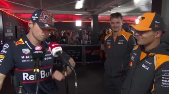 F1 | Siparietto Norris-Verstappen in mixed: "Nuovo motore? POW, POW!!"