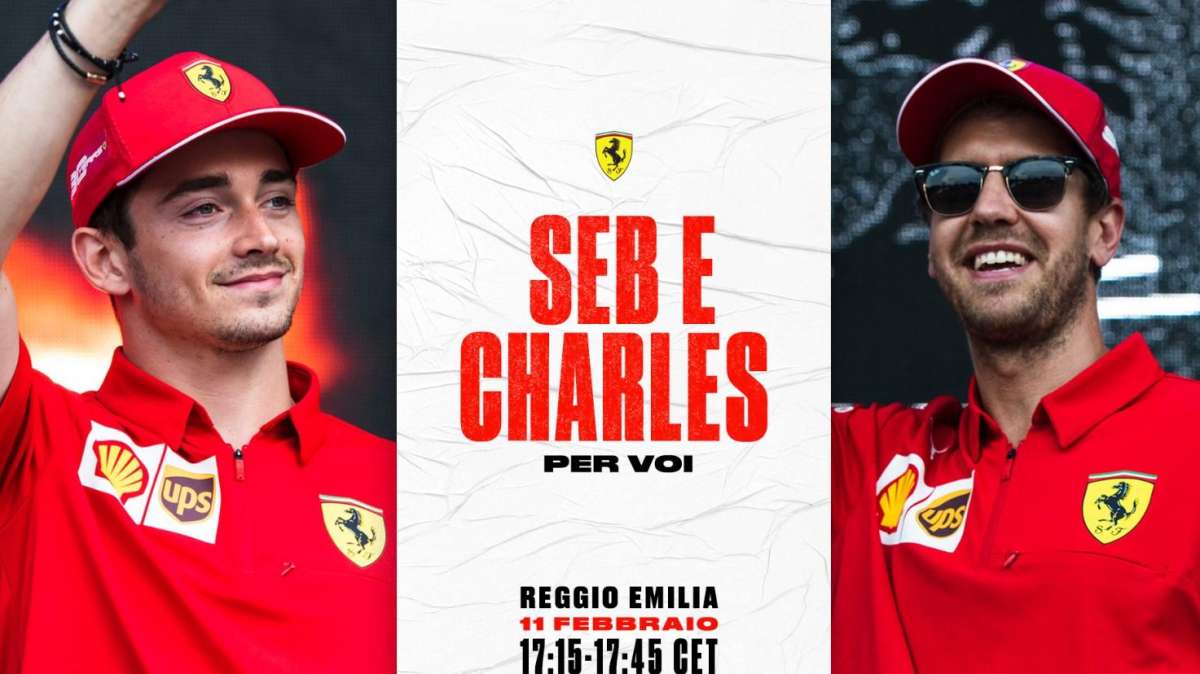 F1 / Ferrari, Vettel e Leclerc scendono in piazza con i tifosi