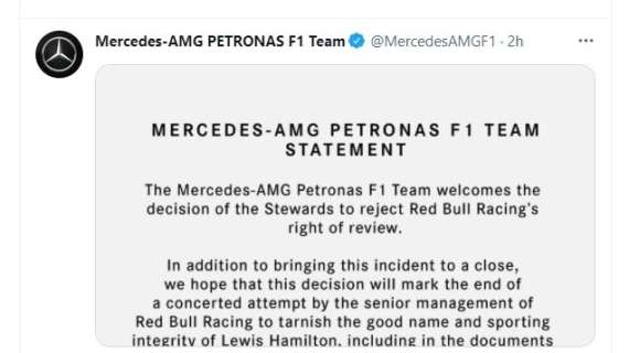 Formula 1 | Durissimo comunicato Mercedes contro Red Bull: "Tentativo di infangare Hamilton"