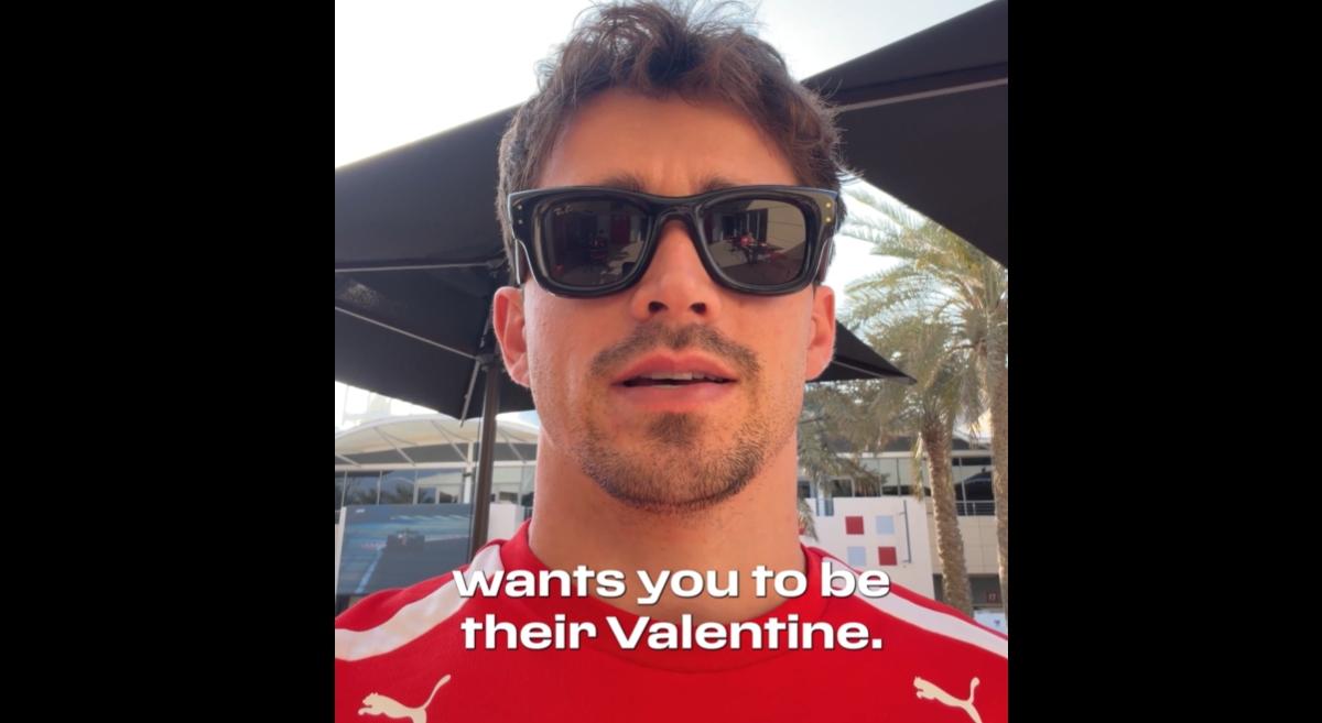 F1 Social, La Ferrari "usa" Leclerc per San Valentino: il video che sta facendo impazzire i fan