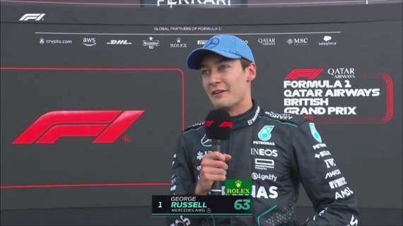 F1 | Russell in pole: "Mercedes da paura. Ce la siamo goduta. 3 inglesi davanti e ora..."