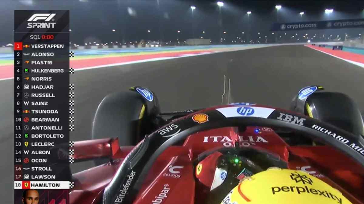 F1 Formula 1 | SQ1 Qatar, Ferrari: incubo Hamilton. Eliminato e 18°