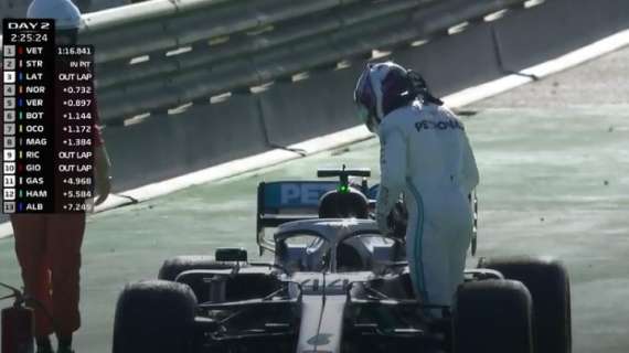 F1 / Mercedes W11: si spegne la macchina di Hamilton. Scoperta la causa