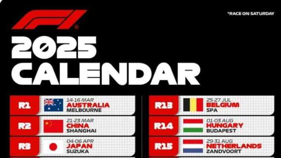 F1 | UFFICIALE, ecco il Calendario 2025: fan felici, si parte da Melbourne!