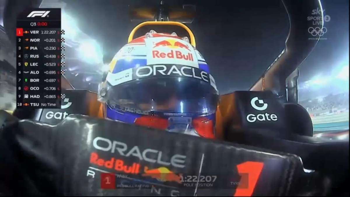 Griglia di partenza Gp Abu Dhabi: Max in pole, Norris e Piastri dietro