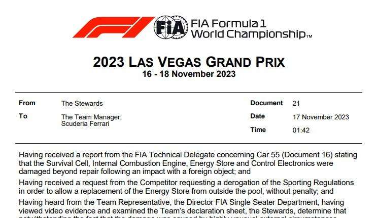 UFFICIALE - Ferrari, penalità per Sainz dopo l'incidente: nessuna deroga FIA