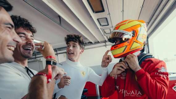 F1 | Lorenzo Leclerc sulla Ferrari al Paul Ricard: Arthur e Charles esultano