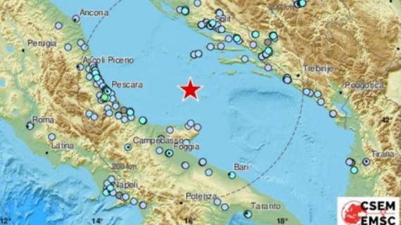 Terremoto Italia / Forte scossa nell'Adriatico: avvertita dall'Abruzzo a Napoli