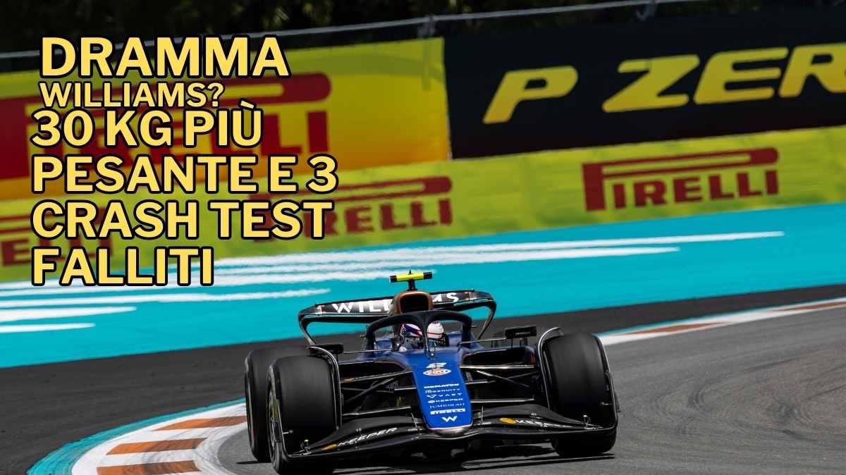 F1 2026, incubo Williams: "Sovrappeso di 30 kg e tre crash test falliti". L'indiscrezione shock dalla Spagna