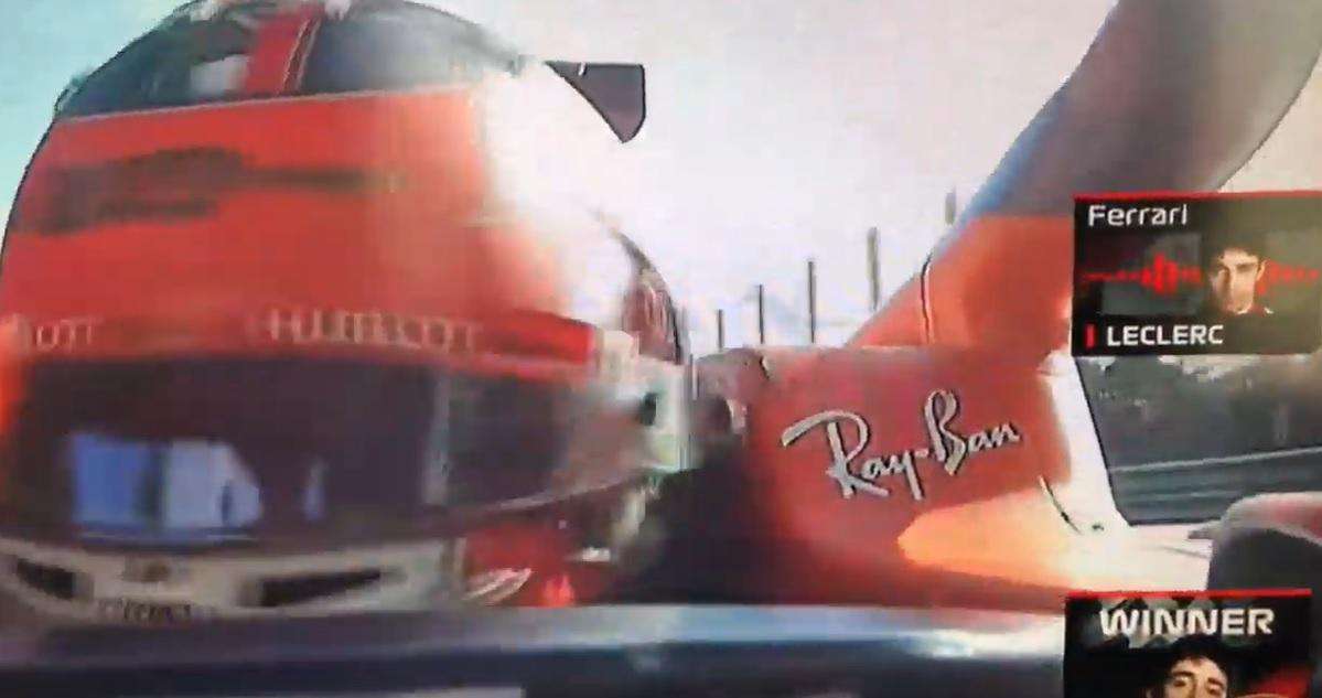 F1 / Ferrari, l'urlo di Leclerc nel team radio della vittoria - VIDEO