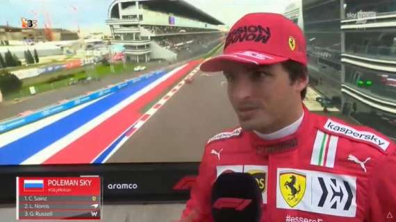 Formula 1 | Sochi, la Ferrari di Sainz 2a: Carlos si esalta con un po' di rammarico