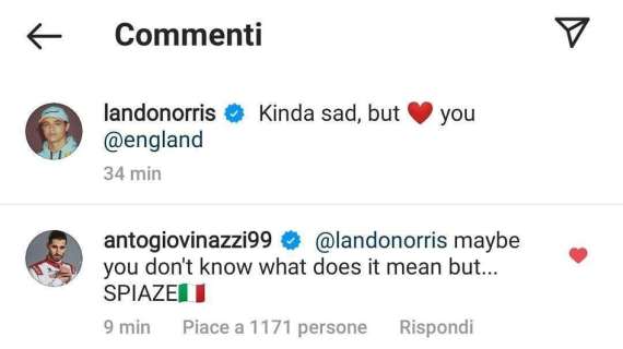 Formula 1 | L'ex Lazio, ora Inter, Simone Inzaghi ispira Giovinazzi: SPIAZE a Norris