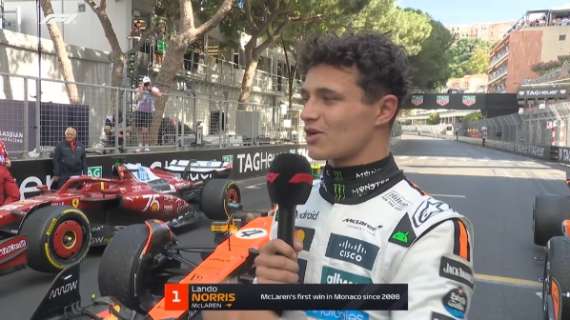 F1 | McLaren, Norris 1° a Monaco si scioglie: "Finale difficile. Leclerc..."