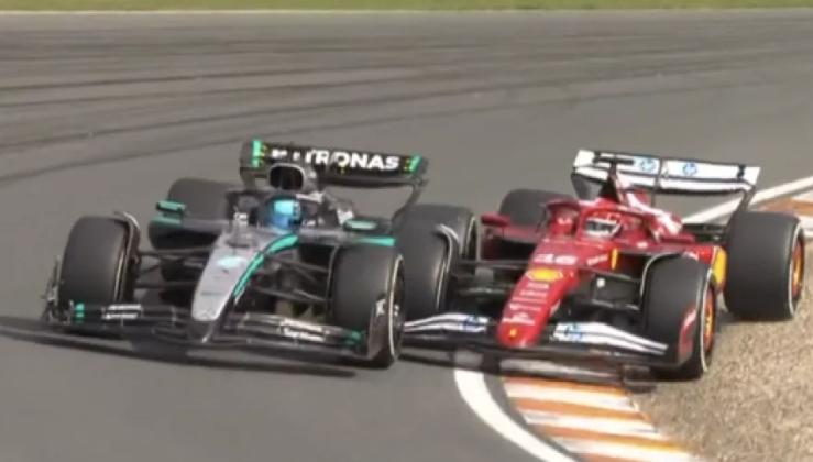 Ferrari: Leclerc scherza con Russell, regalo di Natale sul sorpasso top