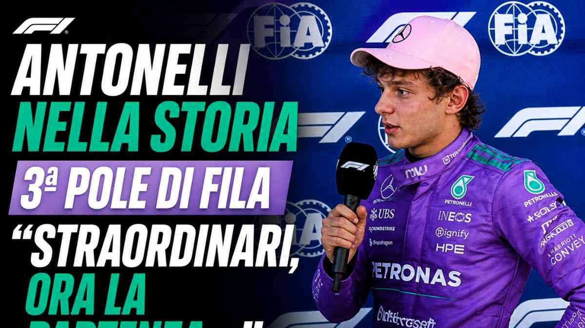 F1 | Antonelli che pole! Come Senna e Schumacher: "Fantastico. Ora la partenza..."