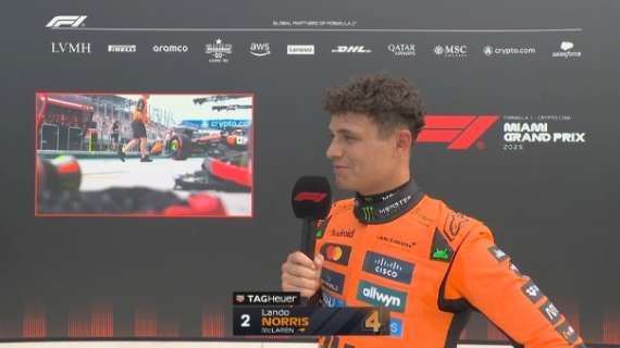 F1 | McLaren, Norris 2°: "Piccolo errore mio, macchina c'è. Verstappen papà speravo...."