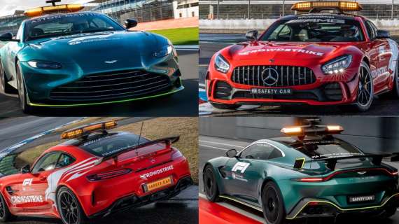Formula 1 / Liberty Media celebra le Safety Car: Mercedes & Aston Martin