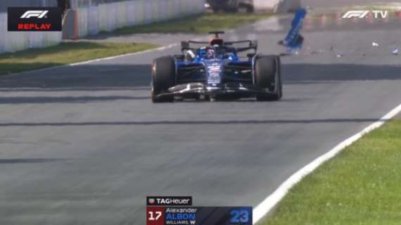 F1 | Williams, clamoroso in Canada Albon: esplode il cofano