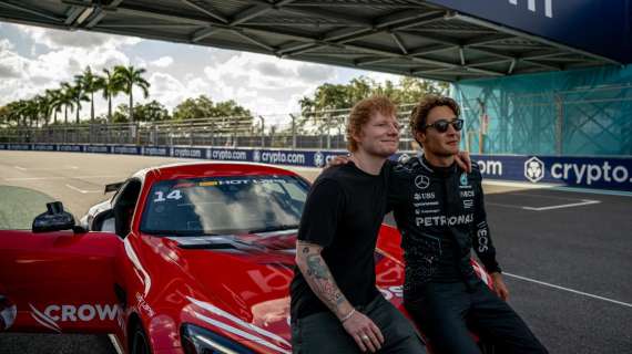 F1 | Miami, che festa in pista sulla Ferrari: da Busquets a Ed Sheeran