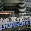 Striscione della Nord per Moratti fuori da San Siro: "Presidente, la tua Curva è con te"