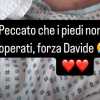 Dumfries replica a Frattesi tra cuori e risate sui social: "Peccato che i piedi non siano stati operati. Forza Davide"