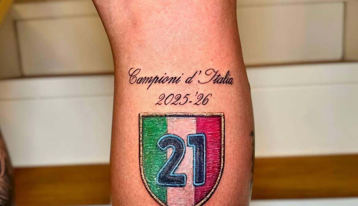 Dimarco non perde tempo: nuovo tatuaggio per festeggiare il 21° scudetto