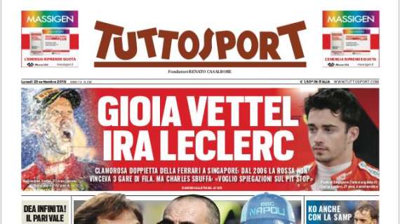 Prima pagina TS - Inter, Napoli, Juventus: è fuga a tre