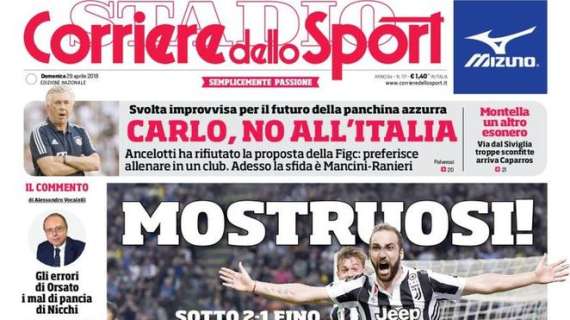 Prima pagina CdS - Juve mostruosa, sfida rovinata dall'arbitro