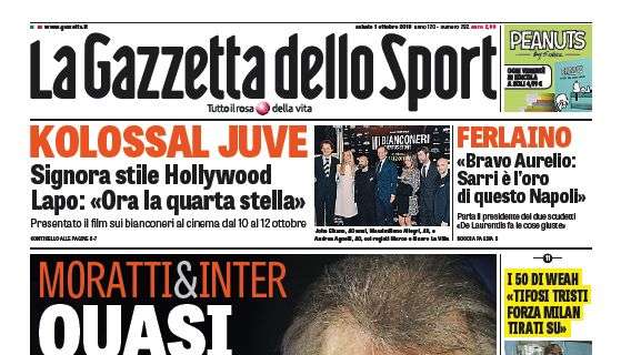 Prima GdS - Moratti&Inter: "Quasi quasi torno, manca il sentimento dei tifosi". Mercato: Darmian a un passo