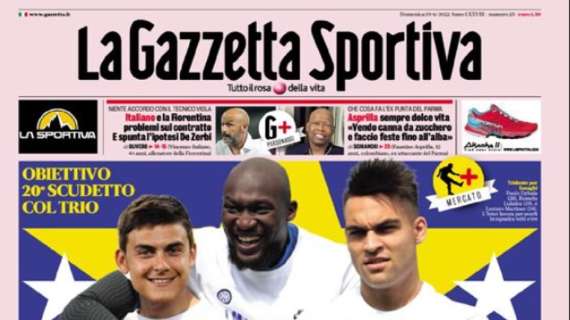 Prima pagina GdS - Nasce l'Inter a tre stelle. Obiettivo 20esimo Scudetto