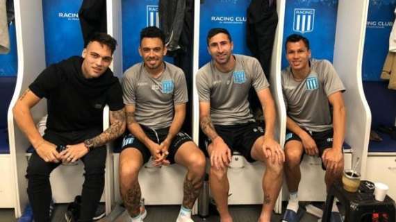 Lautaro, visita di cortesia agli ex compagni del Racing