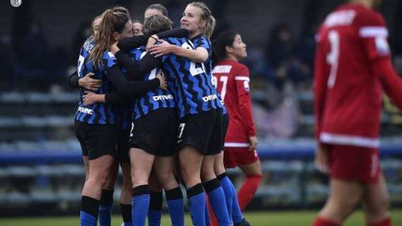 L'Inter Women riparte bene: 2-0 alla San Marino Academy, in gol Catelli e Tarenzi