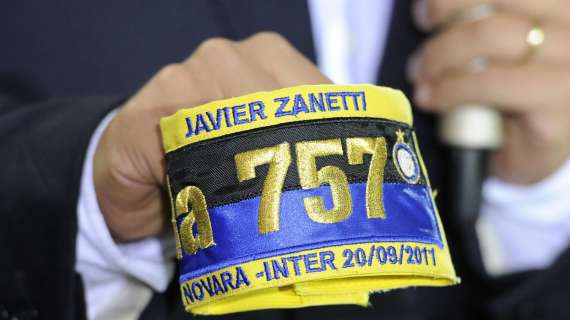 L'Inter festeggia Zanetti, capitano recordman 