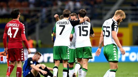 Sassuolo, sesta vittoria nelle ultime sette partite in Serie A contro l'Inter