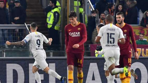 Quattro gol e tante emozioni: Roma e Inter si dividono la posta in palio, all'Olimpico è 2-2